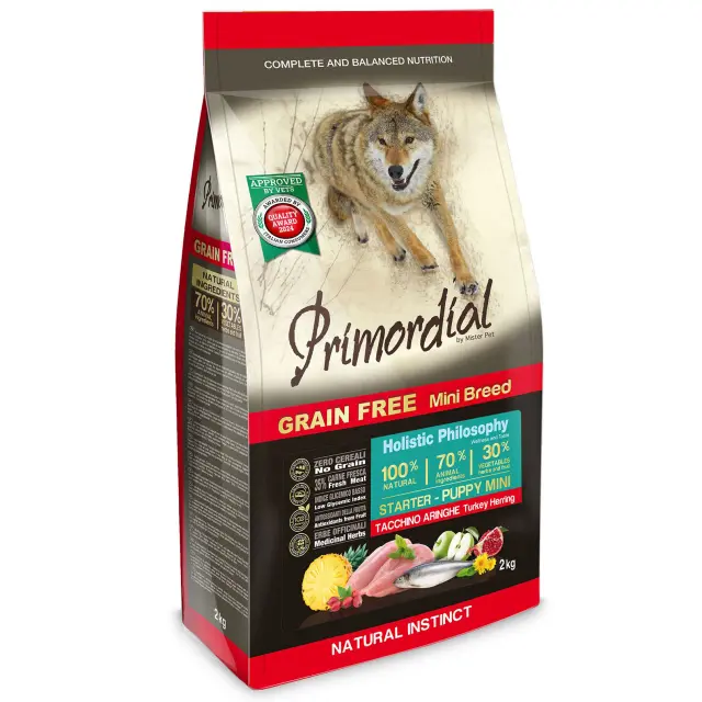 Primordial Dog Mini Puppy Starter Turkey + Herring 2kg