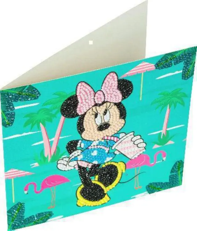 Craft Buddy Card Crystal Art Minnie On Holiday 18X18cm 2