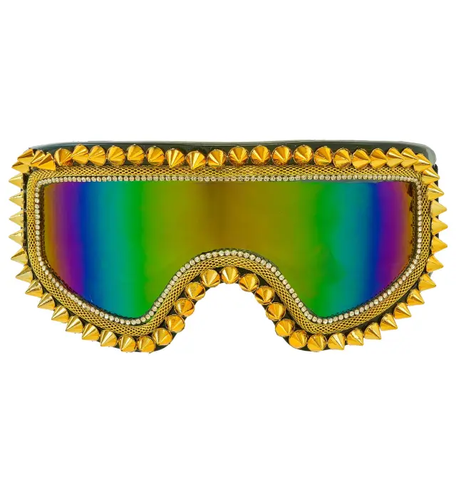 Αποκριάτικο Αξεσουάρ Γυαλιά Winter Party Gold Studded (Widmann) (W-01738)