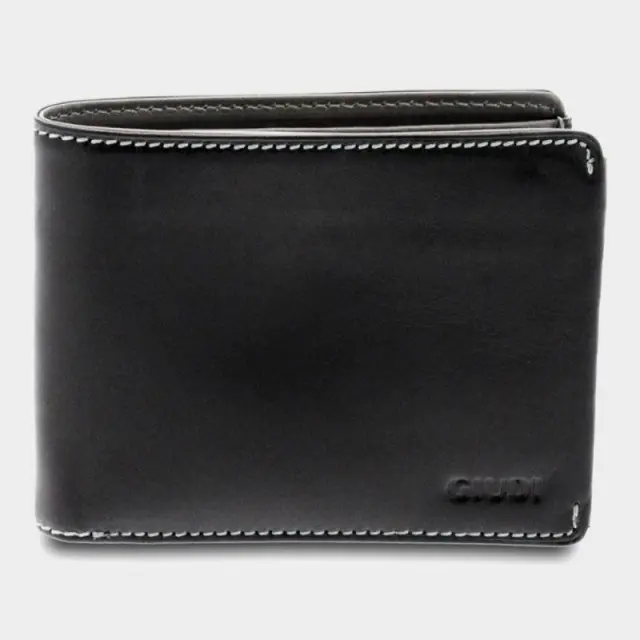 Δερμάτινη Καρτοθήκη Guidi 7077 Μαύρο/Γκρι - ONESIZE