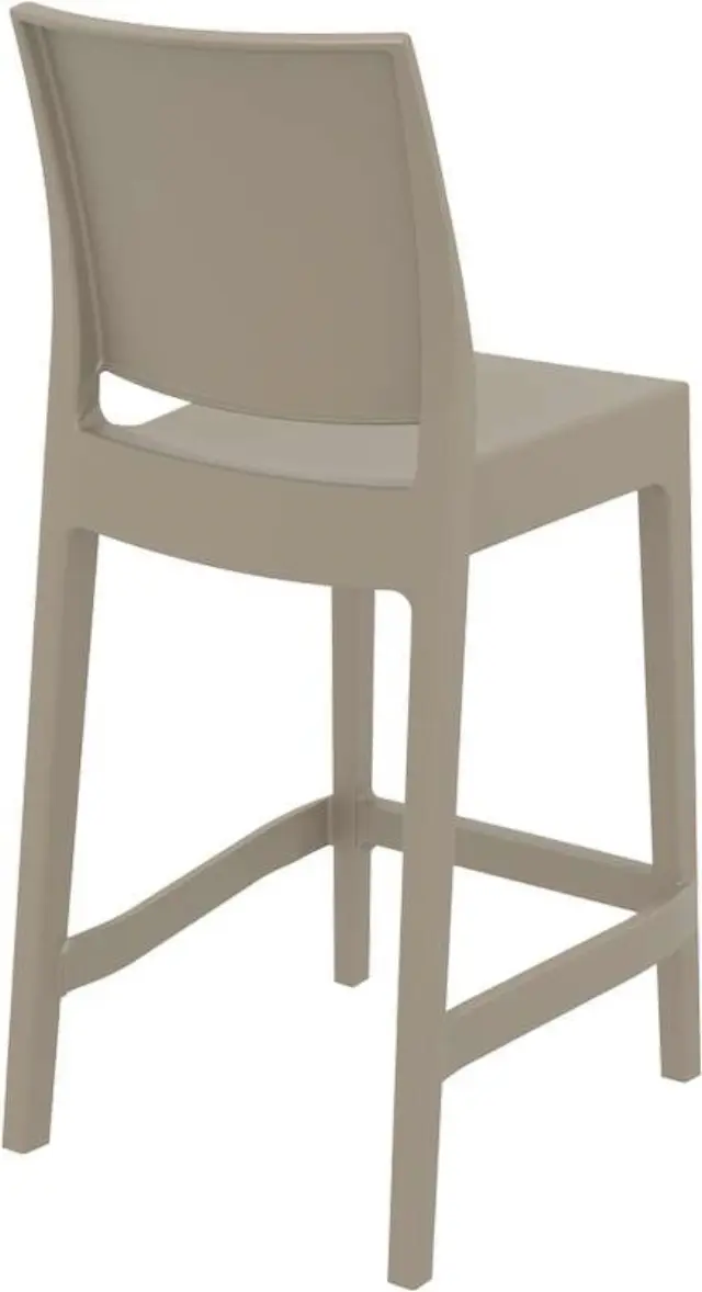 Σκαμπό Bar Στοιβαζόμενο MAYA Dove Grey PP 44x50x98cm 2