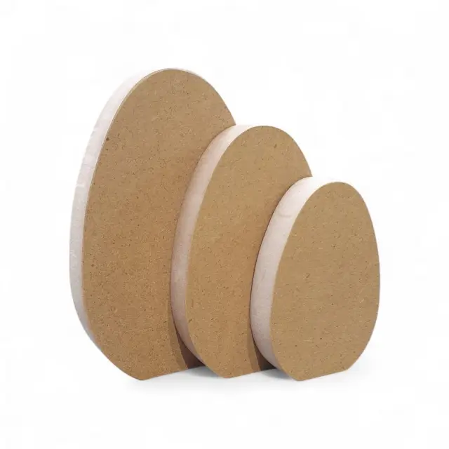 Αυγό επιτραπέζιο ξύλινο Mdf μεγάλο 10x15x1,9cm