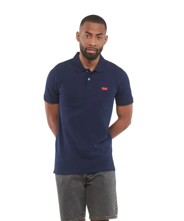 Levi's - Ανδρικό Polo T-shirt Slim Fit Housemark A4842-0003 Μπλε - M