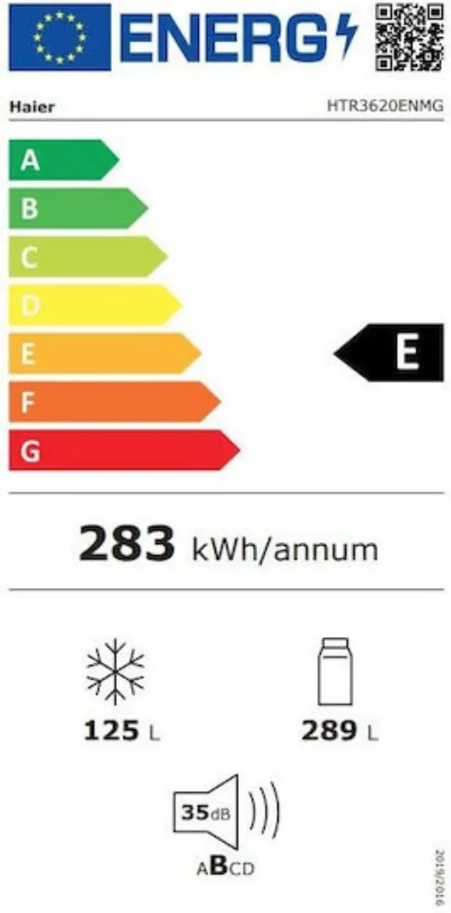 Haier Ψυγειοκαταψύκτης 414lt Total NoFrost Υ205xΠ59.5xΒ66.7εκ. Ασημί HTR3620ENMG 2