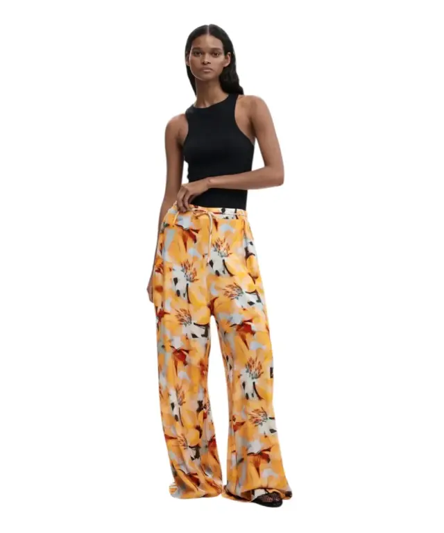 Desigual - Γυναικείο Παντελόνι Preston Wide-Leg 26SWPW38-5002 Κίτρινο 3
