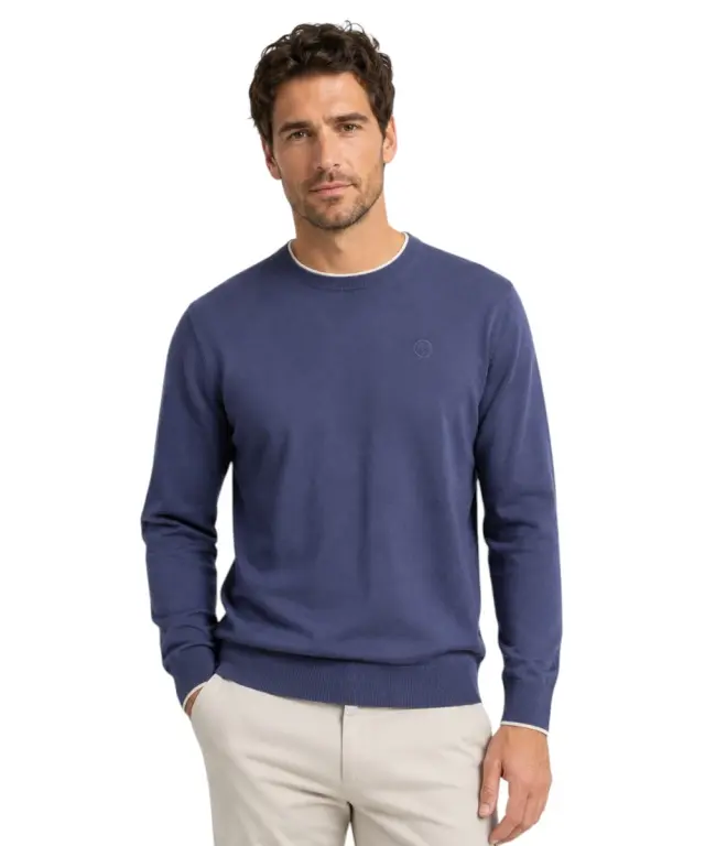 North Sails- Ανδρικό Πουλόβερ Crew-neck sweater 699227-000-0802 Μπλε Σκούρο 3