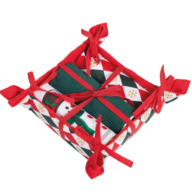 DAS HOME CHRISTMAS ΠΟΤΗΡΟΠΑΝΑ ΣΕΤ 3ΤΜΧ 45X65 0911 RED