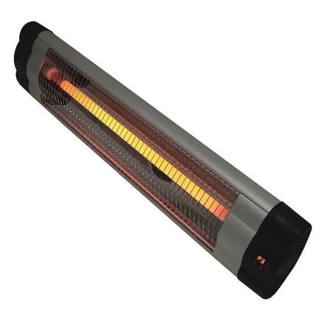 Eurolamp Επιτοίχια Θερμάστρα Χαλαζία 2000W με Τηλεχειριστήριο & LED Οθόνη – IP20 Ασημί Γκρί Μαύρο