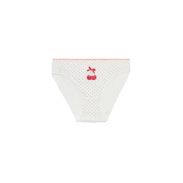 Minerva Παιδικό Slip Κορίτσι Love Cherry, Χρώμα White-Black Dots - 6 Y