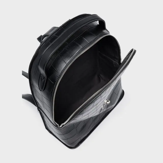 Τσάντα πλάτης Domino Black Silver Nolah 3