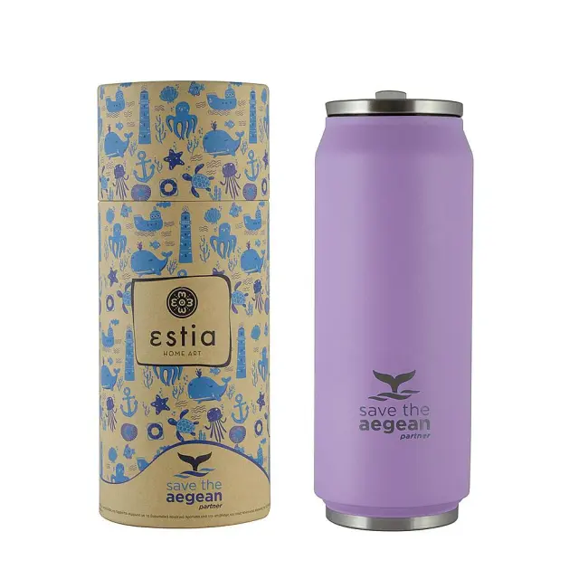 Θερμός Save The Aegean Purple Matte 500ml Estia 01-8581