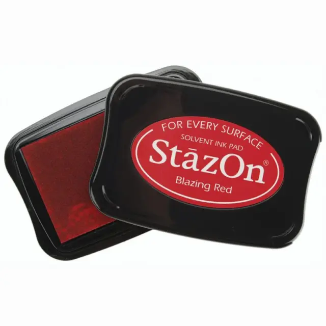 Ταμπόν Μελάνι Tsukineko Stazon 6x9.5cm - Blazing Red
