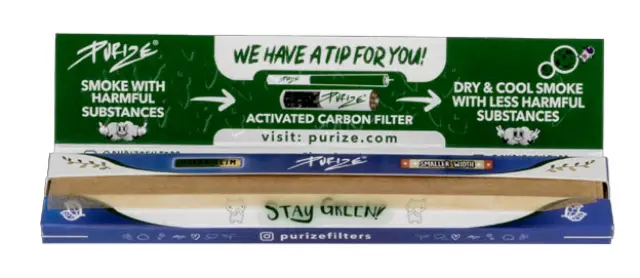 Purize Χαρτάκια Ακατέργαστο - Brown King Size Ultra Slim 32+10φ. 3
