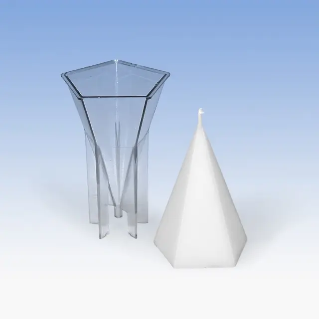 Καλούπι Κεριού - Πυραμίδα Πεντάπλευρη Ø76x125mm (52650)