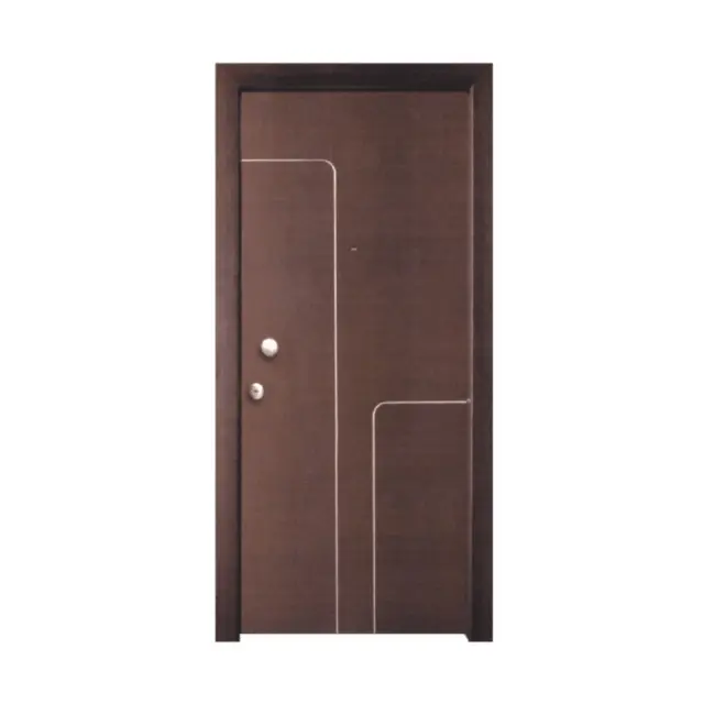 Εσωτερική Πόρτα Wenge με inox ΚΠ 111