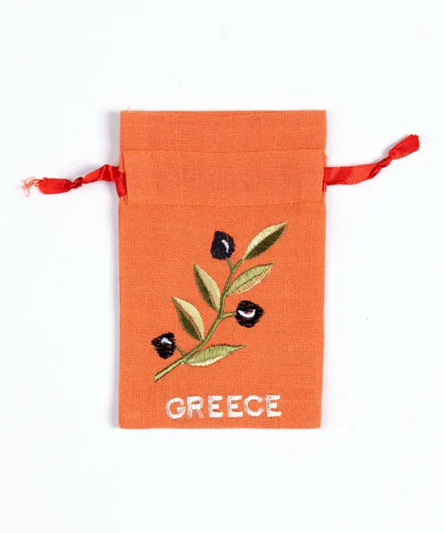 Σαπουνοθήκη (10τμχ) GREECE (9cm x 14cm) πορτοκαλί με χρώμα -