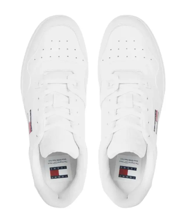 Tommy Hilfiger - Ανδρικά Δερμάτινα Sneakers Tjm Retro Basket Ess EM0EM01395-YBR Λευκό - 40 3
