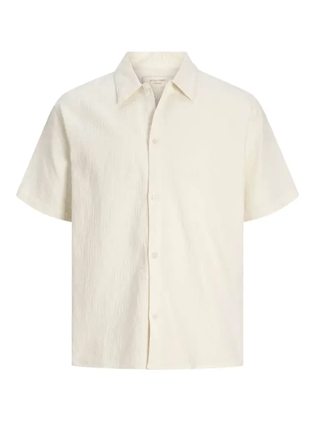 JORMONTAUK WAVY TEXTURE SHIRT SS SN Cloud Dancer