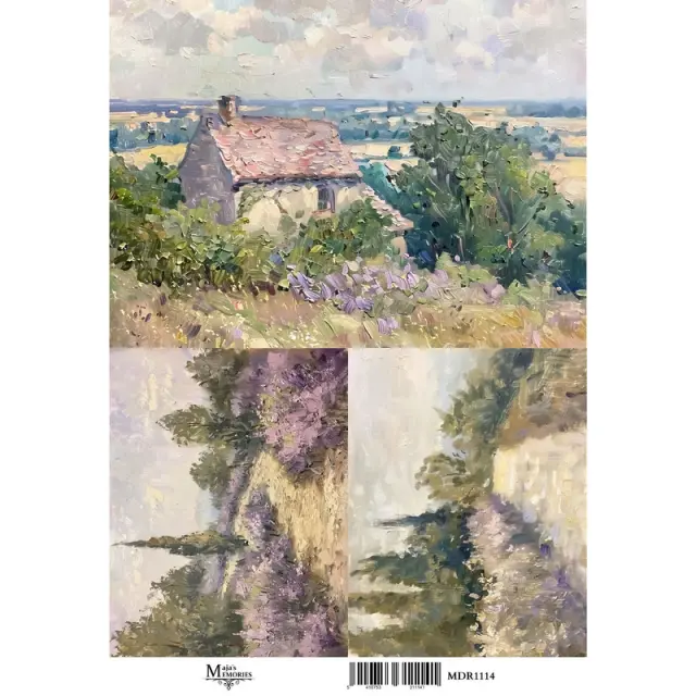 Ριζόχαρτο Maja's Memories, 30x42cm, Λιβάδια με λεβάντες, MDR1114