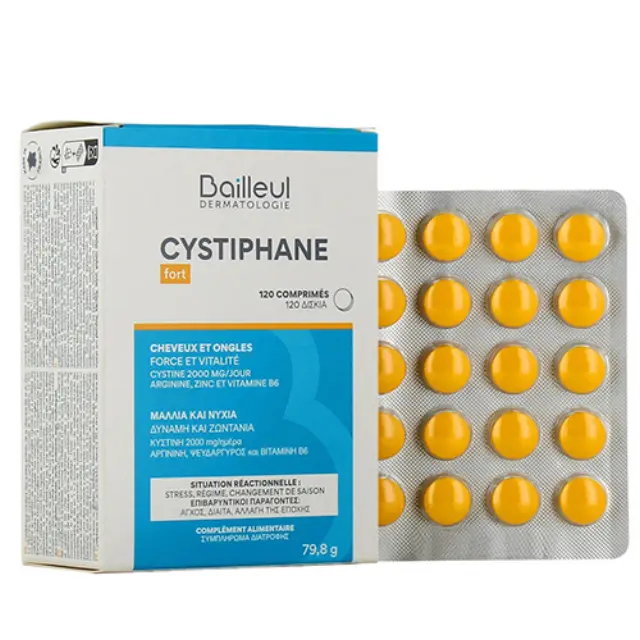 Bailleul Cystiphane Fort Συμπλήρωμα Διατροφής για Δυνατά Μαλλιά & Νύχια 120 δισκία