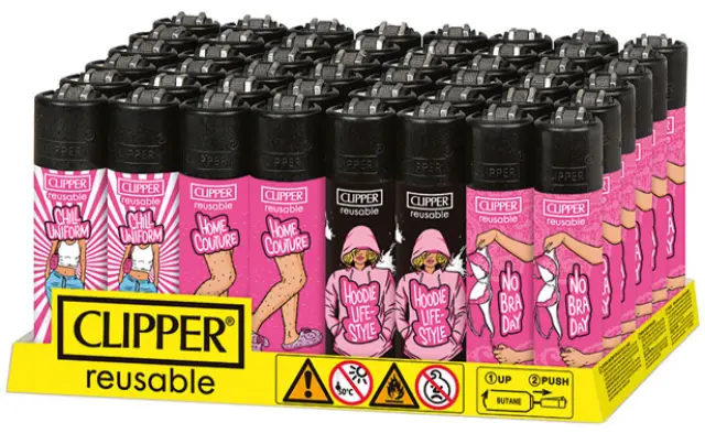 Clipper Αναπτήρας Μεγάλος - Pink Cozy 2