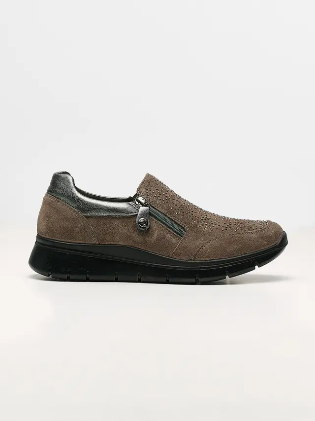 Imac Sneakers Γυναικείο δέρμα Nubuck Γκρί IMA/256311 GRIGIO 3