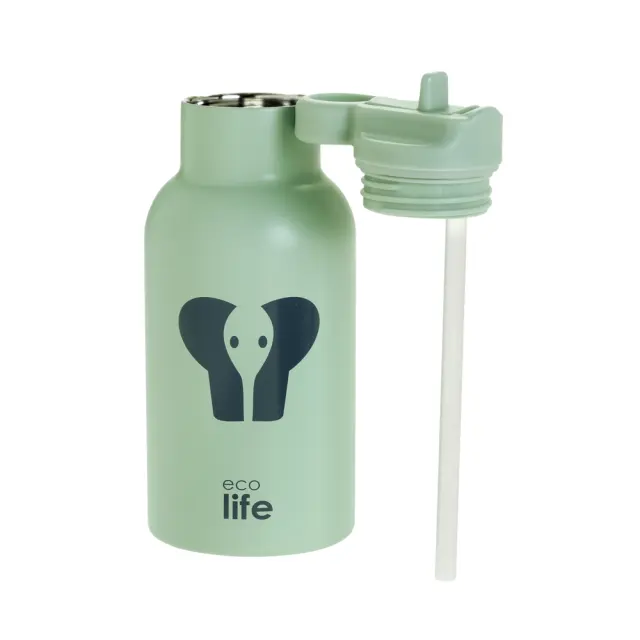 Ecolife® -Ανοξείδωτο Παιδικό Παγούρι Θερμός Animals Elephant 350ml- Green. (33-BO-2015) 3