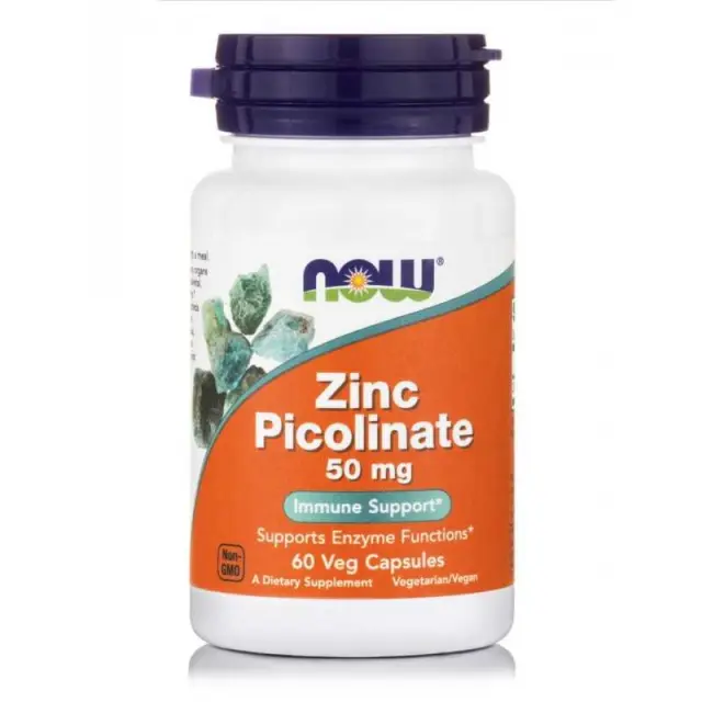 Now Foods Zinc Picolinate 50mg 60 φυτικές κάψουλες