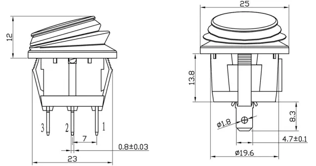 Διακόπτης οχημάτων On/Off - R-F13206A-33-2U - 180937 2