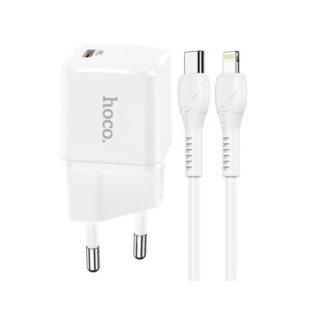 HOCO charger Type C + cable Type C to iPhone Lightning 8-pin 20W Starter N10 white