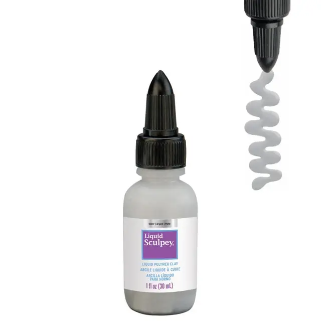Υγρός Πολυμερικός Πηλός Sculpey Silver - 30ml