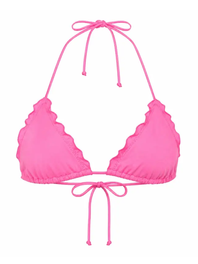 Luli Fama Γυναικείο Top Bikini Neon Pink Shiny - XS