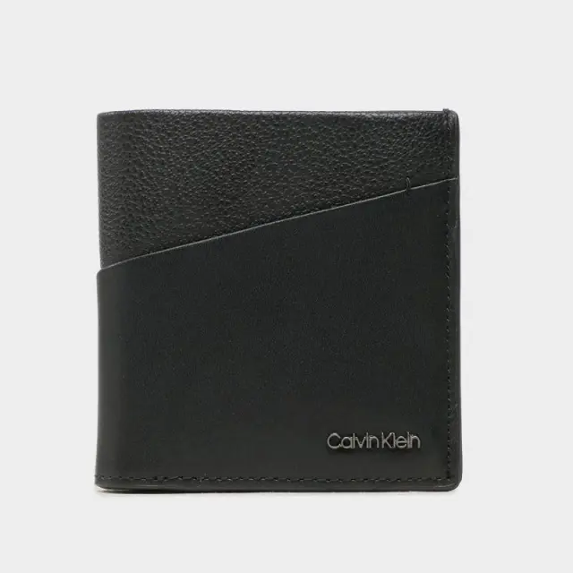 Calvin Klein - Ανδρικό Δερμάτινο Πορτοφόλι Ck Diagonal Trifold Wallet K50K510606-BAX Μαύρο