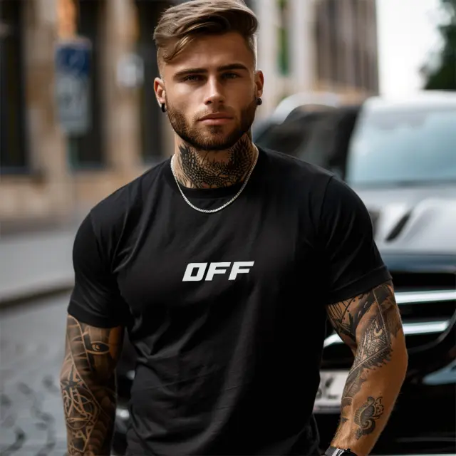 T-shirt Noshame® Μαύρο με τύπωμα Off - 3025011 - XXL