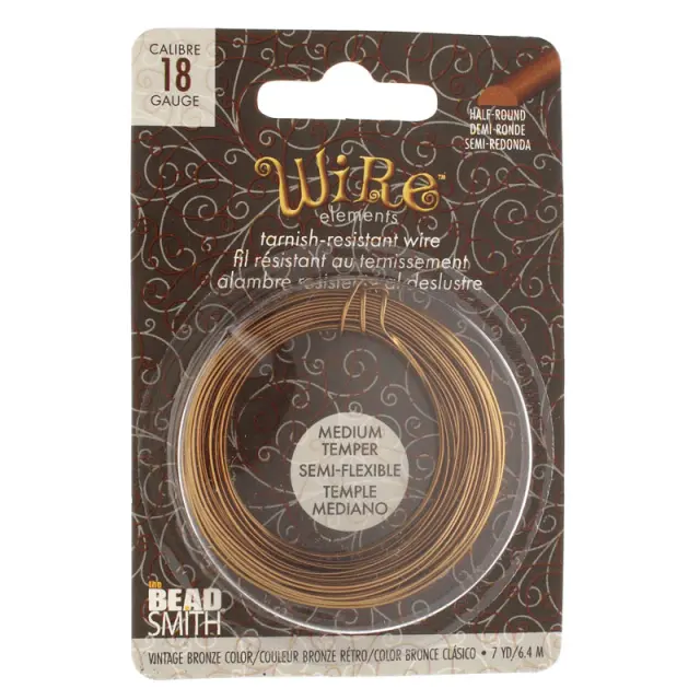 Σύρμα Ημικυκλικό Vintage Bronze Color 1mm - 6.4m