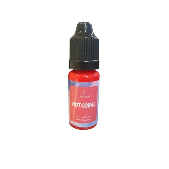 Χρώμα υγρό για κερί, Hot Coral, 10ml