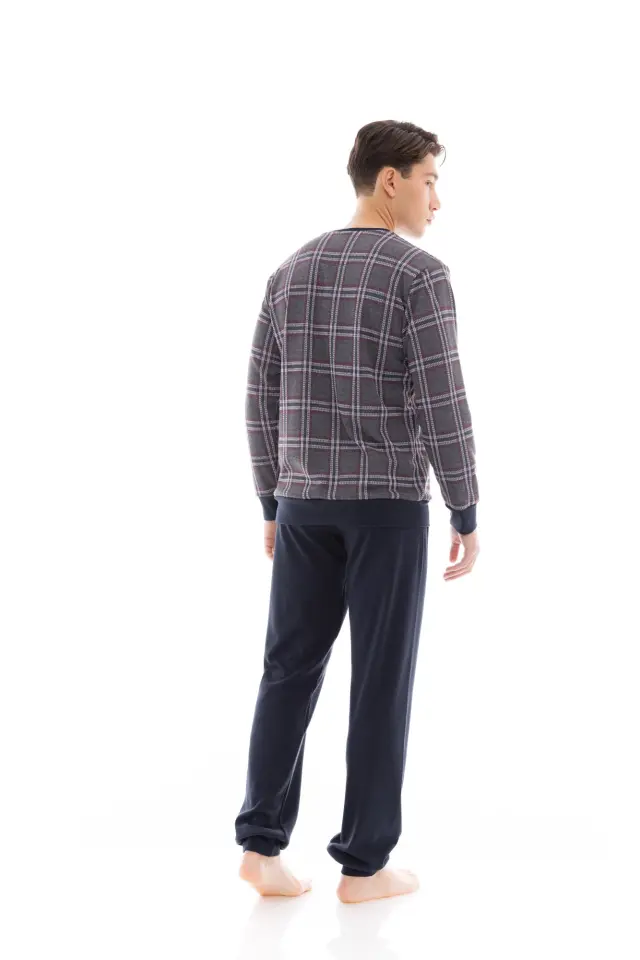 W-M694 - Type - PYJAMA JACQUARD GREY PLAID - M 3