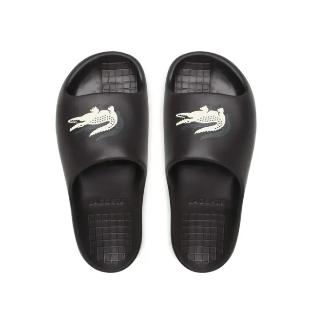 Γυναικείες Παντόφλες Slide Lacoste 748CFA0011312 Μαύρες Μαύρο - 35,5 3