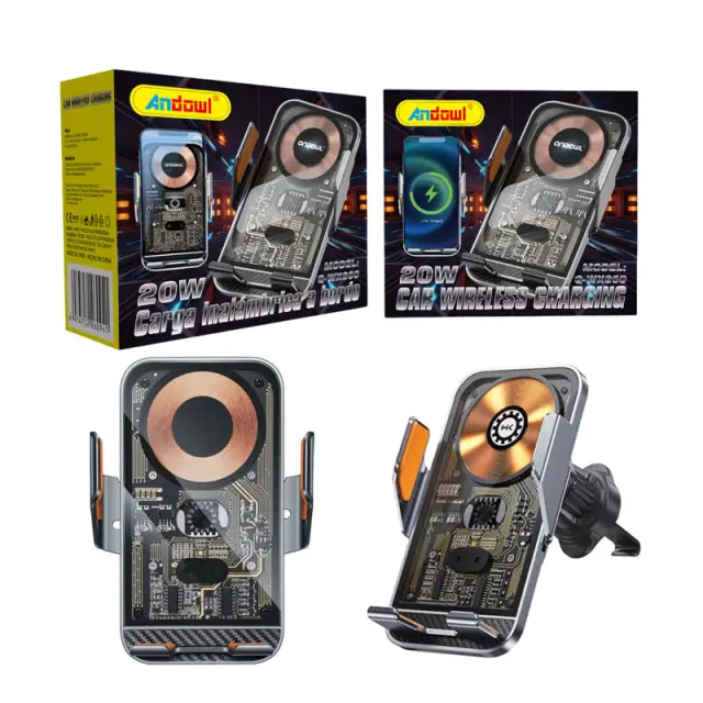 Andowl Q-WX660 Βάση Κινητού Αυτοκινήτου και Ασύρματη Φόρτιση 20W - Car Wireless Charging 075931
