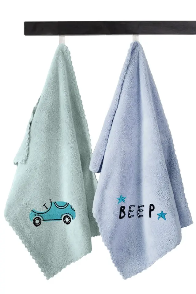 ΣΕΤ ΒΡΕΦΙΚΕΣ ΠΕΤΣΕΤΕΣ 2ΤΕΜΑΧΙΩΝ BABY TOWELS BOY SET 3 (35X50) GUY LAROCHE 2