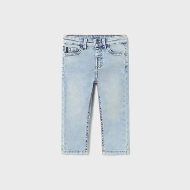 Baby 6 μηνών έως 4 ετών Παντελόνι slim fit από βιώσιμο βαμβάκι τζιν ανοιχτό - 3Ε