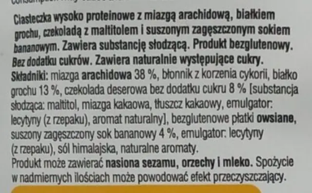 High Protein Mini Cookies Μπανάνα & Σοκολάτα – Frank & Oli – 90g 5900316552871 2