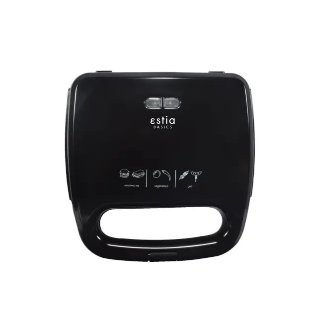 Estia BlackPlus Τοστιέρα για 2 Τοστ 750W Μαύρη