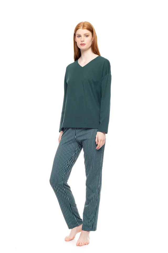 W1753 - Type - PYJAMA GREEN FOREST STRIPES 2