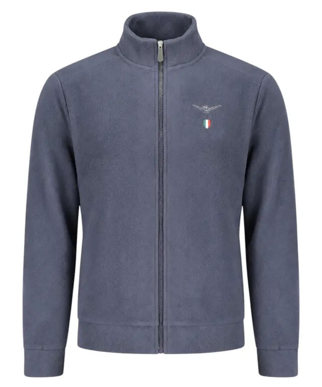 Accademia Militare - Ανδρική Ζακέτα Φούτερ Fleece W6S737-5642-044 Μπλε