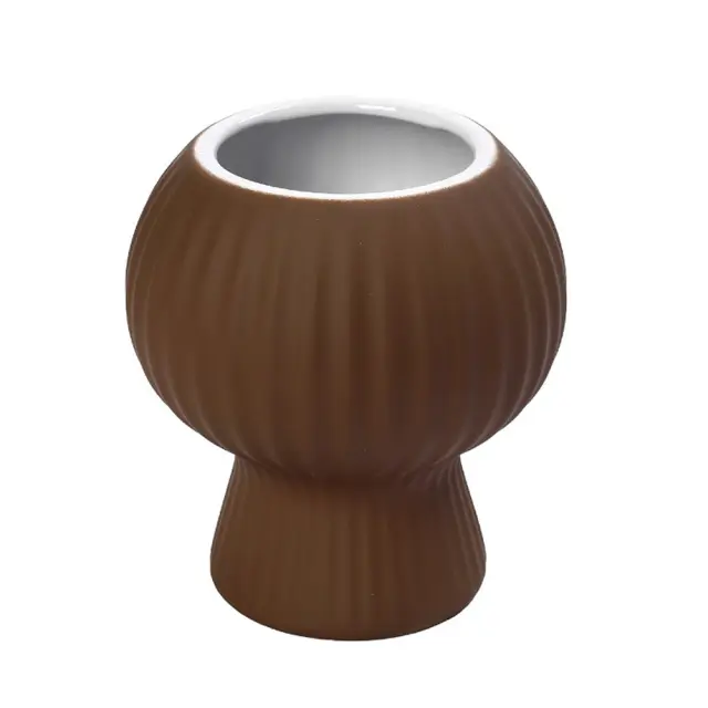Βάζο κεραμικό καφέ 13x14,5cm Espiel KLA324K1