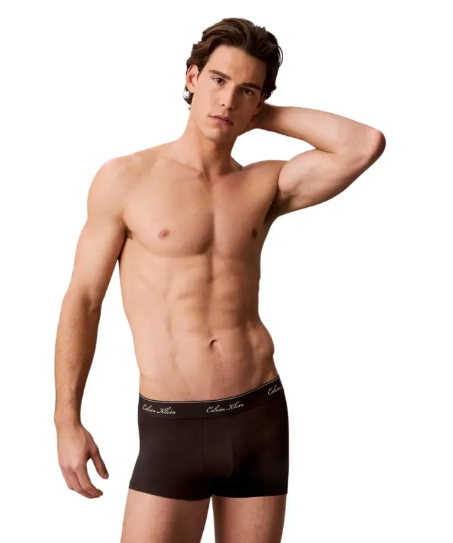 Calvin Klein - Ανδρικά Μποξεράκια Low Rise 3Pack 'Icon Cotton' LV00NB4607-TM6 Μαύρο 2