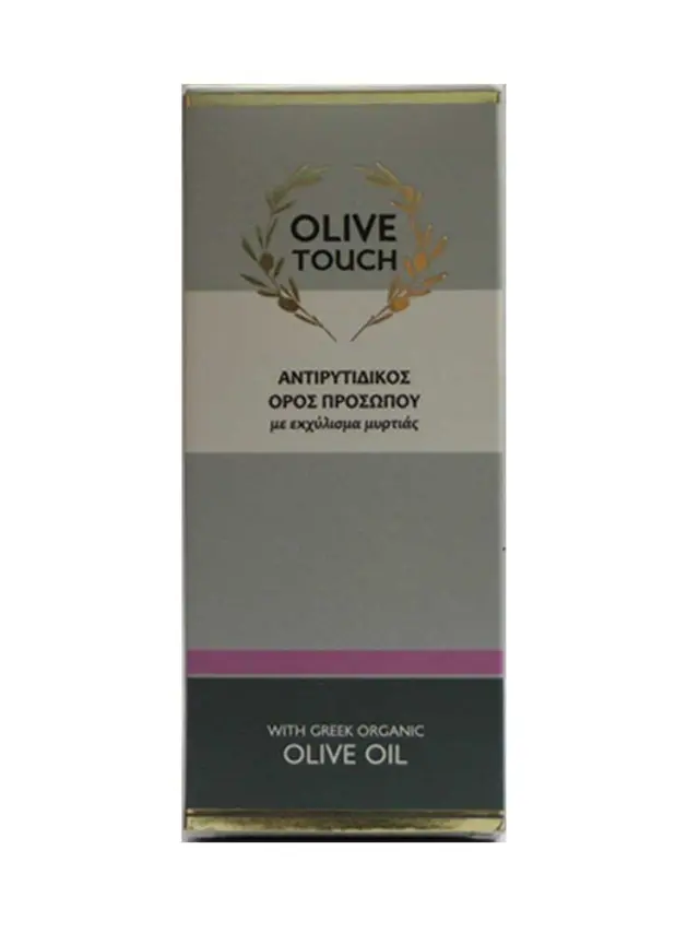 OLIVE TOUCH Anti Wrinkle Face Serum Αντιρυτιδικός Ορός Προσώπου με Εκχύλισμα Μυρτιάς 30ml