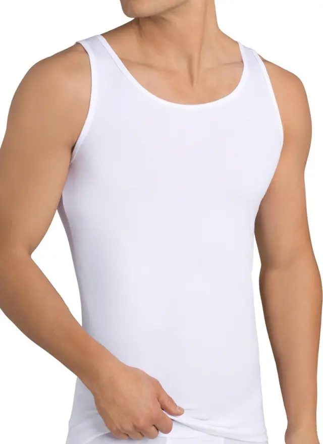 Sloggi Men 24/7 Ανδρικές Αμάνικες Φανέλες Vest SH 02 Λευκό 2 Τεμάχια