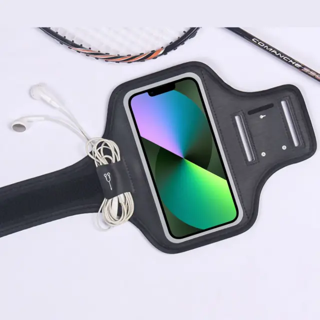 Techsuit - Sports Armband (TH20) - with Velcro, for Phones, max 6.8" - Black 3